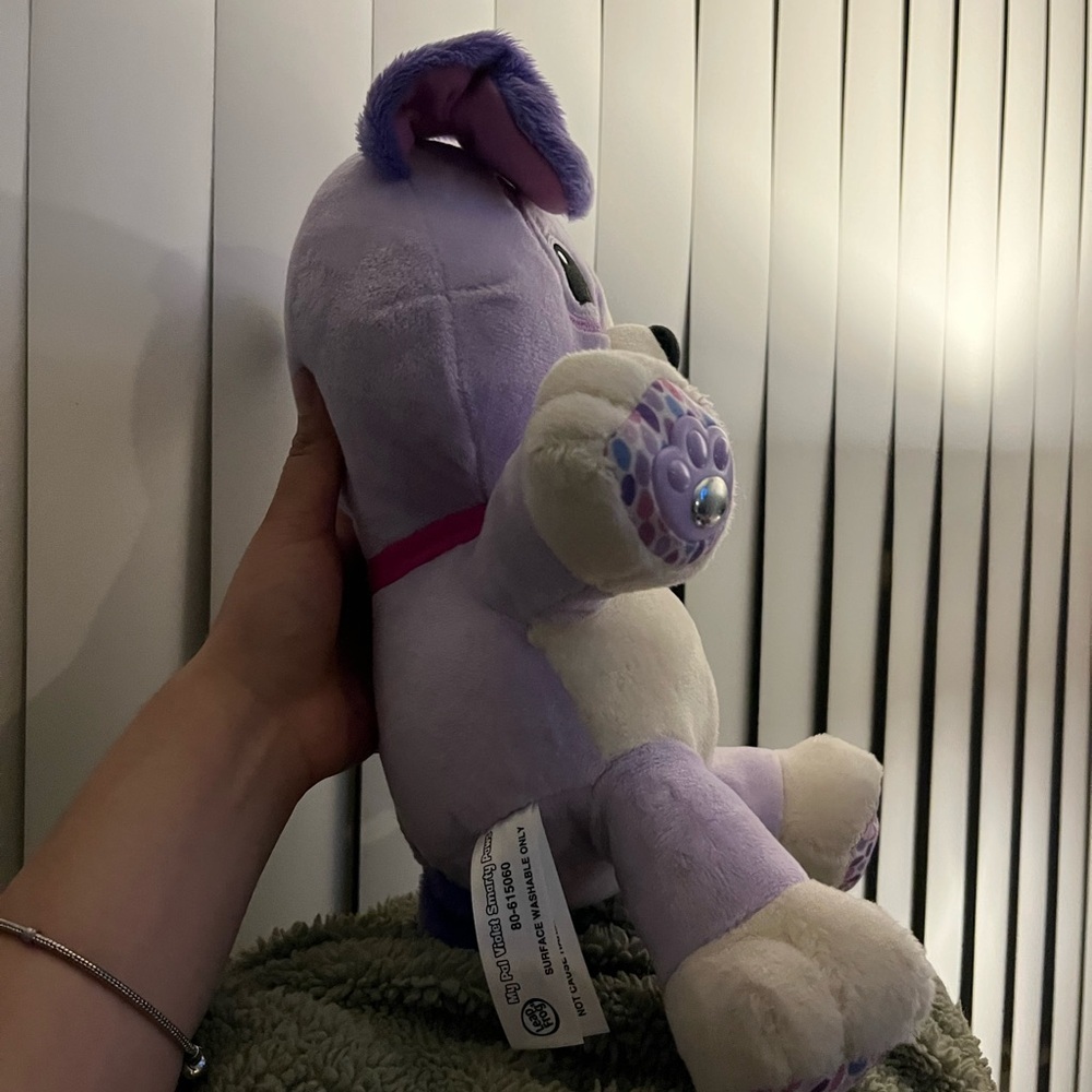 Interactive Purple and Cream Plush Puppy - Picture 3 of 5